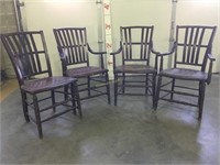 Masonic Lodge chairs- set of 4, 2 with diamond