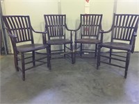 Masonic Lodge chairs- set of 4- star pattern on
