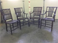 Masonic Lodge chairs- set of 4- Star pattern
