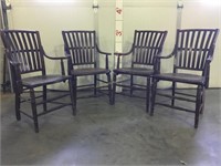 Masonic Lodge Chairs-set of 4- Star pattern seat