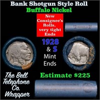 Buffalo Nickel Shotgun Roll in Old Bank Style 'Bel