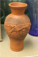 Antique Chinese Pottery Dragon Vase