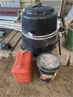 composter, gas can, sealer