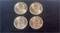 (4) Commemorative Presidential Dollar Coins