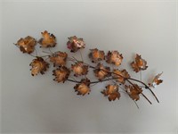 Vintage metal wall art leaves and branches
