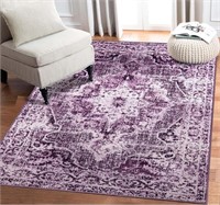 (new)Purple Washable Area Rug Size:3x5,Persian