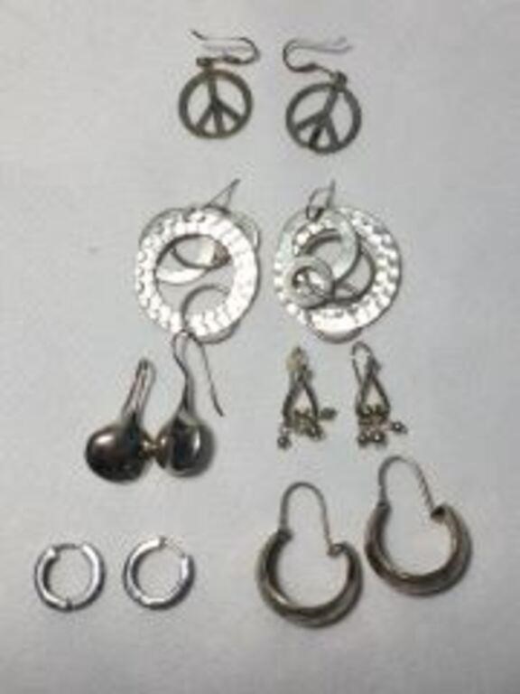 Sterling Earring Collection (6 pairs)