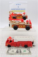 (3) FISHER PRICE FIRE TRUCKS WITH FIGURES