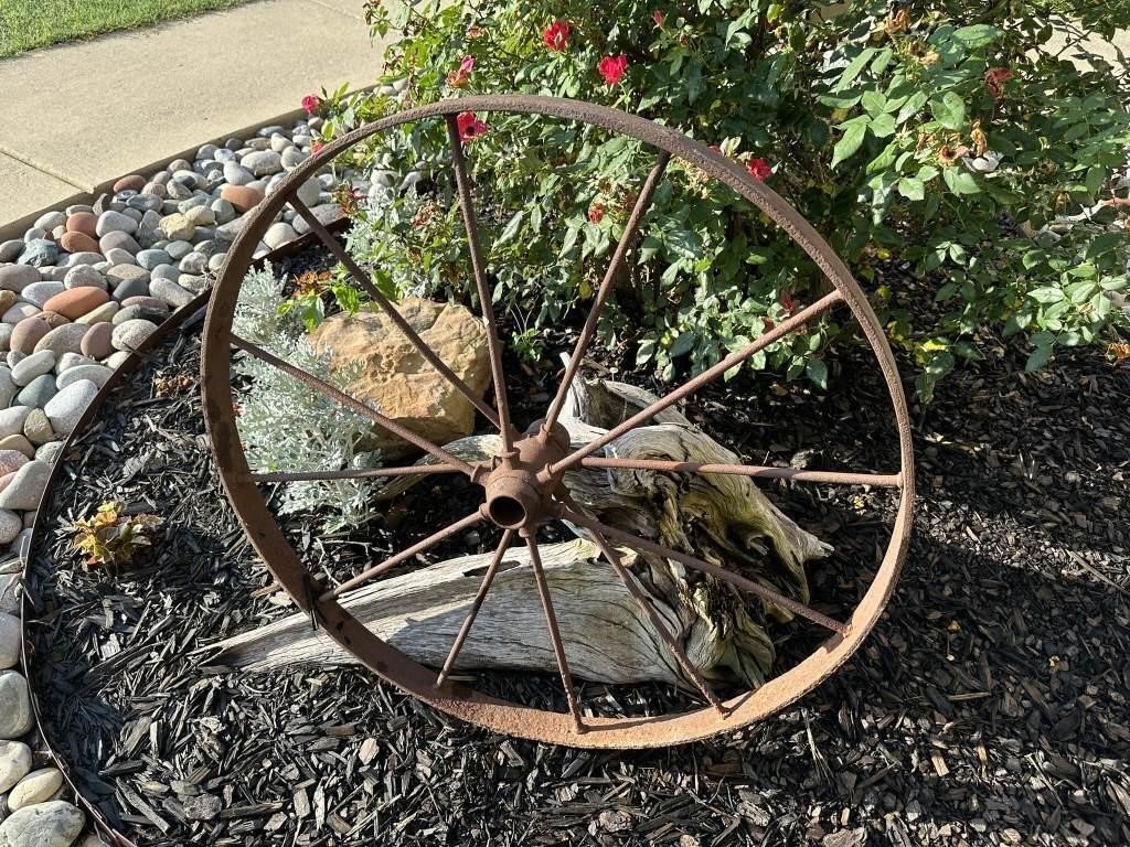 Antique Iron Wagon / Machinery Wheel #2