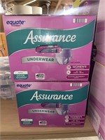 2 Boxes NEW Assurance Womans Underware Size XL