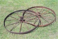 Antique Iron Wagon Wheels