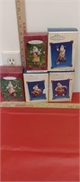(5) Hallmark Toymaker Santa Ornaments
