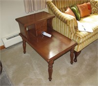 Maple step end table,