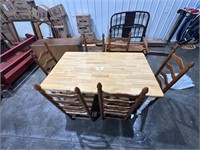 Wooden Table with 6 Chairs