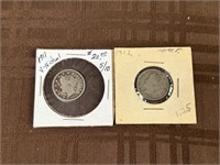 1911 & 1912 Liberty V Nickel Pair