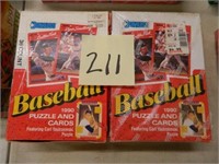 (2) 1990 Full Boxes Of Puzzle & Cards