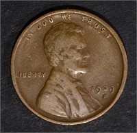 1909-S LINCOLN CENT  VF-XF