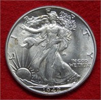 1942 Walking Liberty Silver Half Dollar