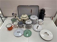 Selection Vintage Enamel Ware