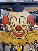 Folk Art Painted Clown Rack.