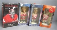 (4) Detroit Red Wings bobble heads includes Jimmy