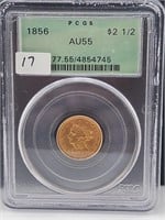 1856 $2.50 Gold PCGS AU55