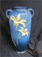 Roseville Floor Vase 142-18 Zephyr Lily Blue