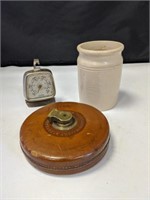 Antique Leather Tape Measure,Oven Thermometer &