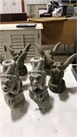 6 GARGOYLES FIGURINES