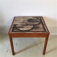 TRIOH TEAK TABLE WITH TILE TOP DENMARK