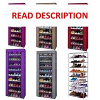 Zimtown 10 Tiers Shoe Rack with Cover