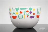Finel Arabia Enamel Bowl with Fruit/Veg Design