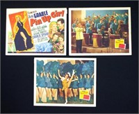 Three original "Pin Up Girl" lobby cards