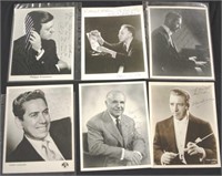 Six autographed classical musician photographs
