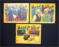 Three original "Hard to Get" lobby cards