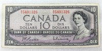 Billet de 10$ 1954 du CANADA