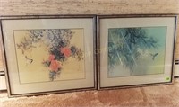 Pair of Bird/Floral Prints