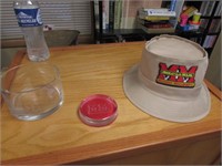 minneapolis moline hat,paperweight & glass