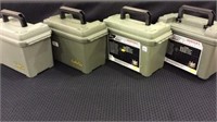 Lot of 4 Plastic Cabela's Ammo Carrying Boxes