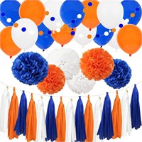 Blue 38pcs Party Kit - 12 10 Pom Pom  Balloon