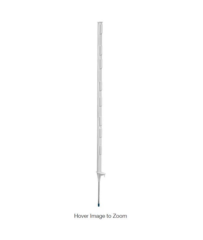 NEW $194 50PK 48" Plastic White Step-in Fence Post