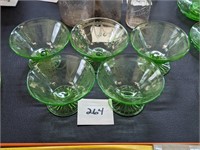 Lot of Green Depression Glass