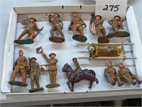 Vintage Metal Soldier Toy Figures