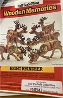 Wooden Memories: 8 Wooden Cut Outs of Reindeer...