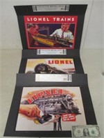 3 Lionel Train Metal Collector Signs