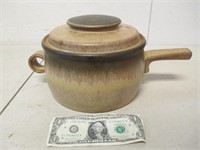 Vintage Stoneware Pot w/ Lid & Handle