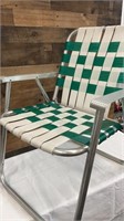 Vintage Green and White Lawn Chair