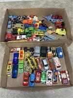 Assortment of toy cars and trucks