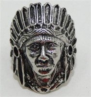 Native American Indian Chief Ring - Size 8
