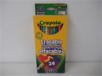 "As Is" Crayola 24 Erasable Coloured Pencils,